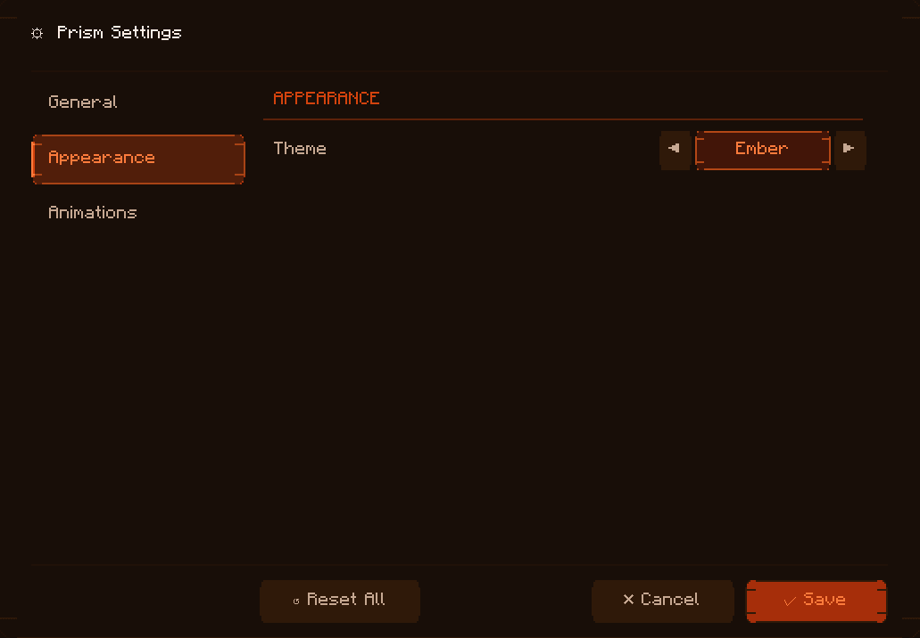 Prism Mod Menu screenshot