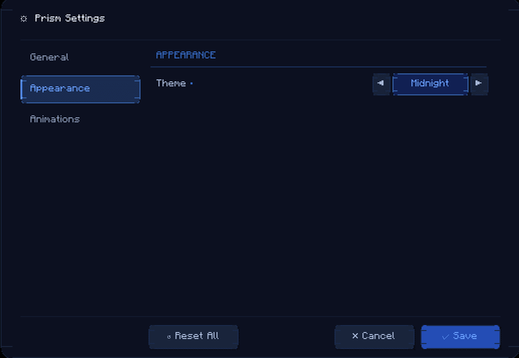 Prism Mod Menu screenshot