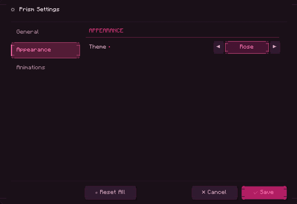 Prism Mod Menu screenshot
