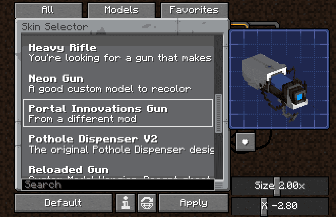 Customizable PortalGun Skins screenshot