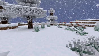 White Leaves/Grass in Snow Biomes – Winter Foliage screenshot