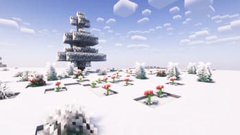White Leaves/Grass in Snow Biomes – Winter Foliage screenshot