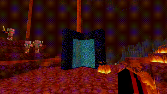Skyblue Nether Portal screenshot