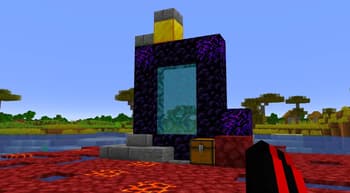 Skyblue Nether Portal screenshot
