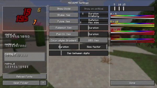Highly Customizable Damage Numbers screenshot