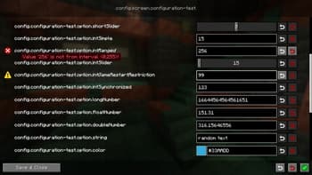 Configuration screenshot