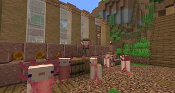 Axolotl villagers screenshot