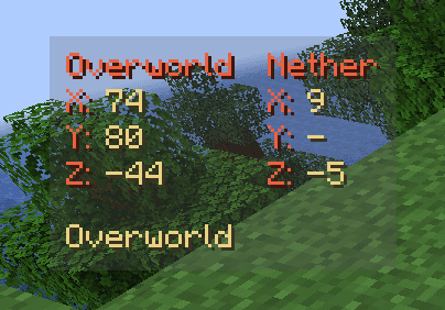 Coordinates Display screenshot