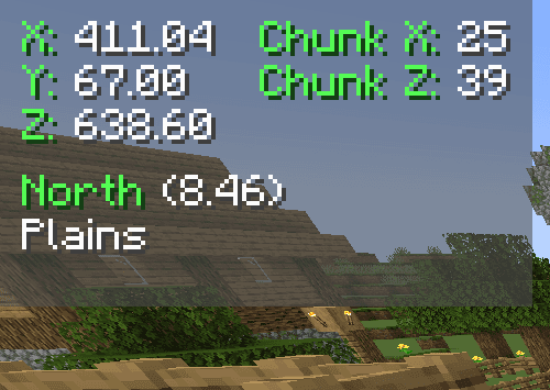 Coordinates Display screenshot