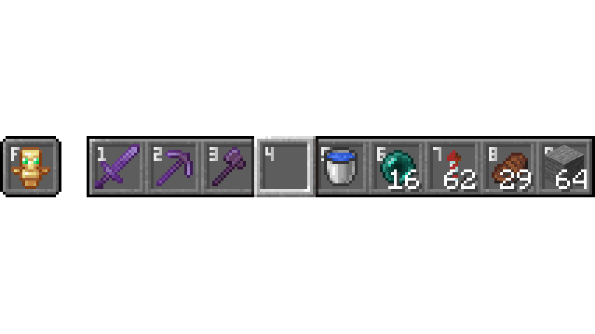 Numbered & Cleaner Hotbar screenshot