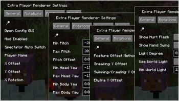 ExtraPlayerRenderer (Paper Doll) screenshot