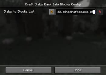 Craft Slabs Back Into Blocks screenshot