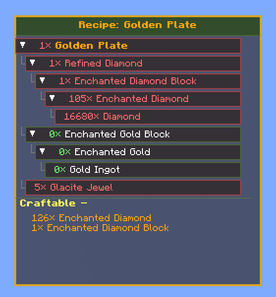 Skyblock Resource Calculator screenshot