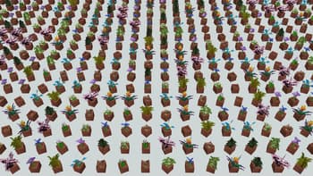 Randomly Rotated Flower Pots screenshot