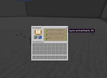 Enchantment table cycle screenshot
