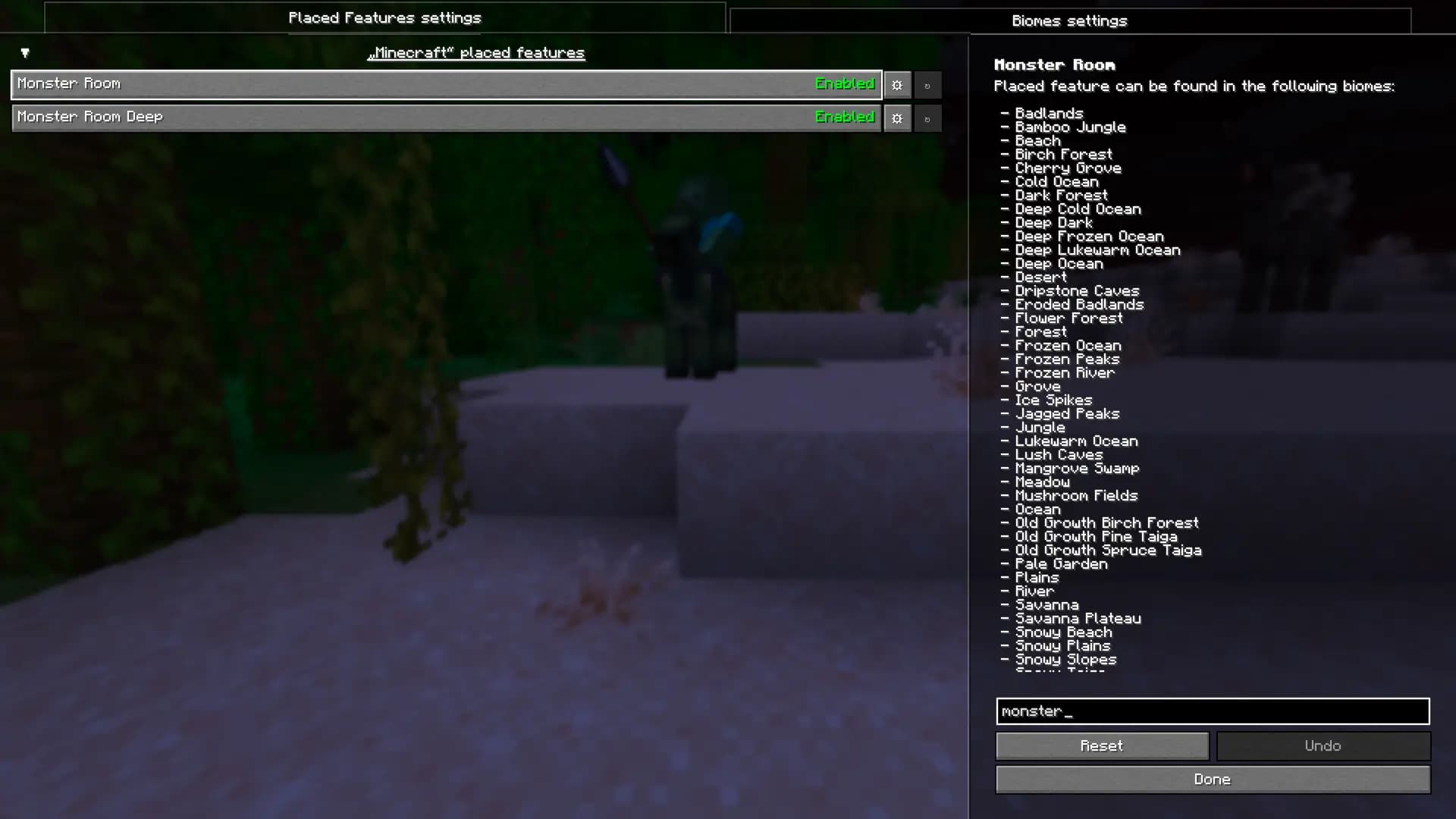 Featurify - WorldGen Control screenshot