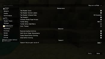 Reese's Sodium Options screenshot