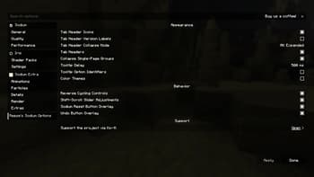 Reese's Sodium Options screenshot