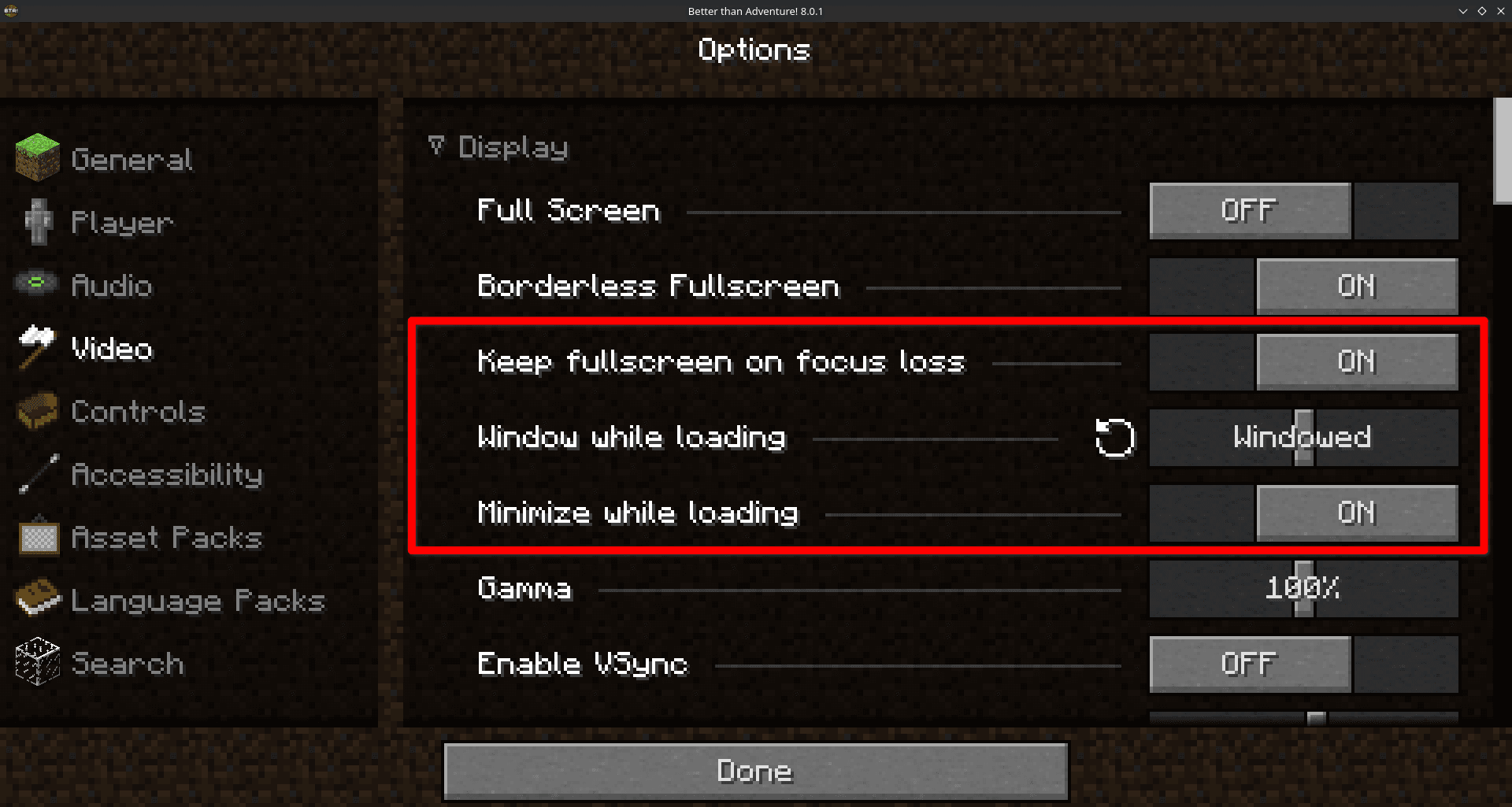 Fullscreen Tweaks screenshot