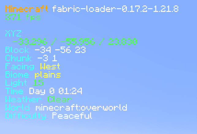 Improved F3 screenshot