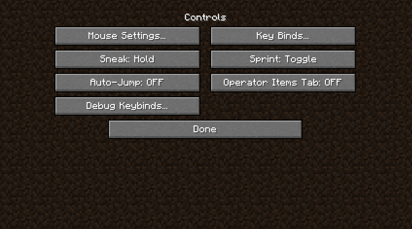 Debug Keybind screenshot