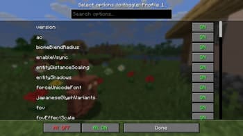Options Profiles screenshot