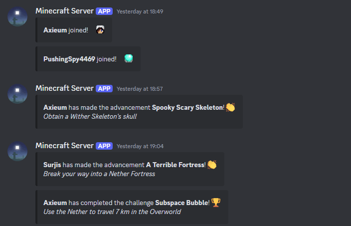 Minecord (for Discord) screenshot