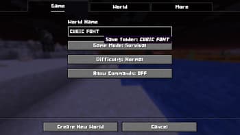 Cubic Font screenshot