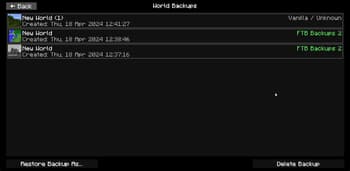 Backup Manager screenshot