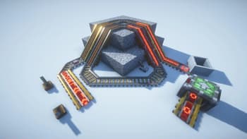 Diagonal Perfect Rails 3D PBR screenshot