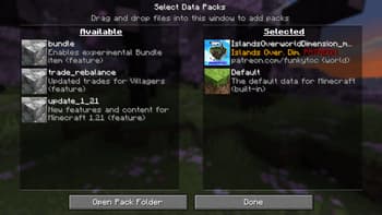 Islands Overworld Dimension screenshot