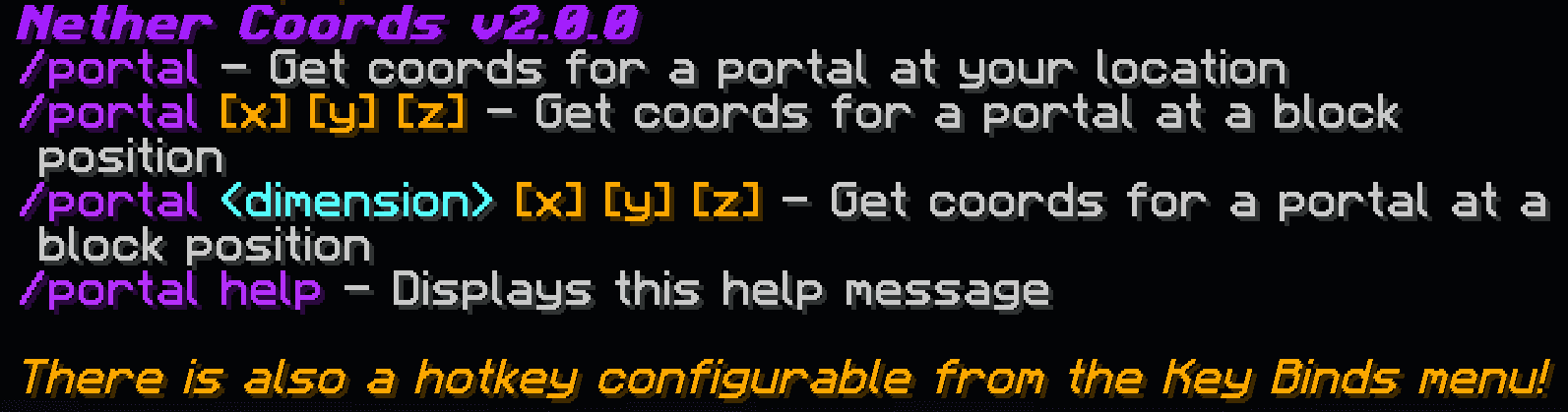 Nether Coords screenshot