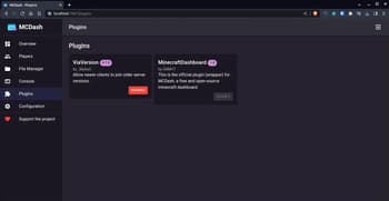MCDash screenshot