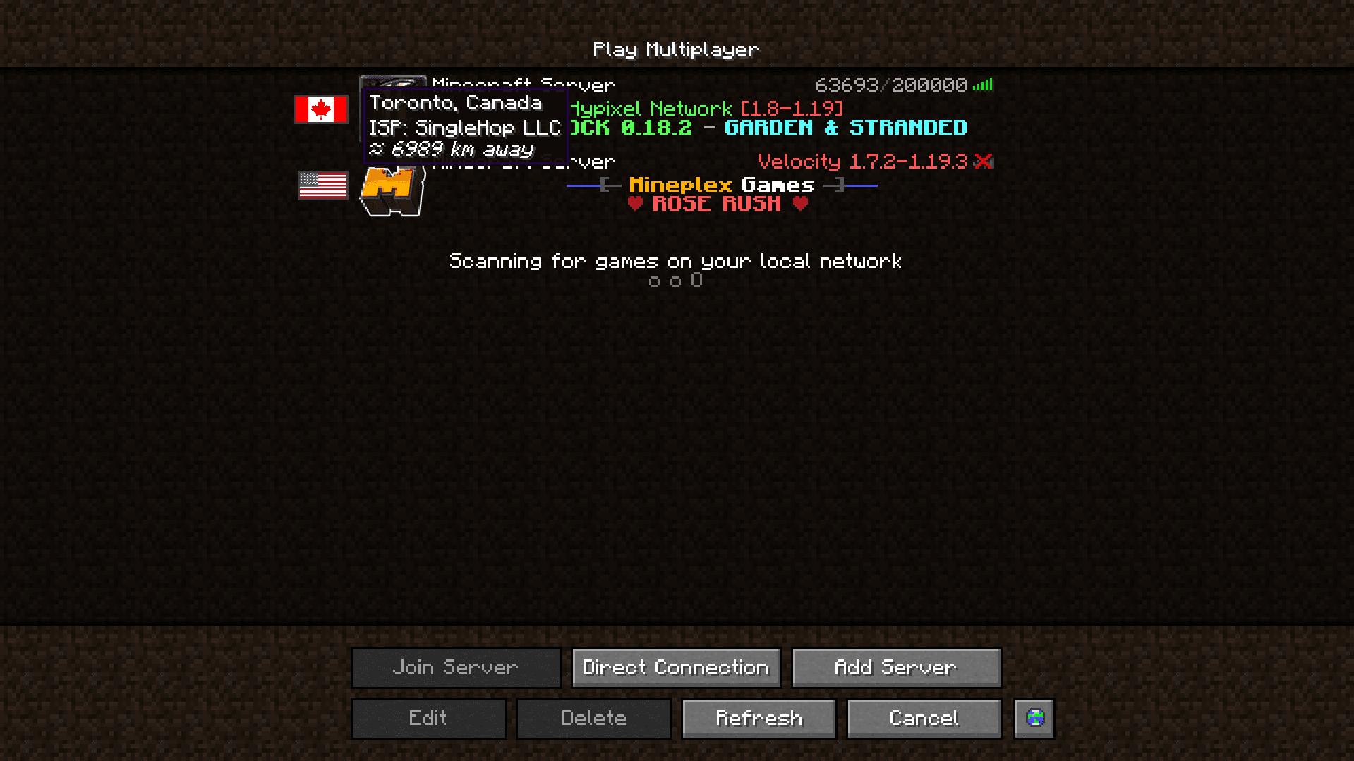 Server Country Flags screenshot
