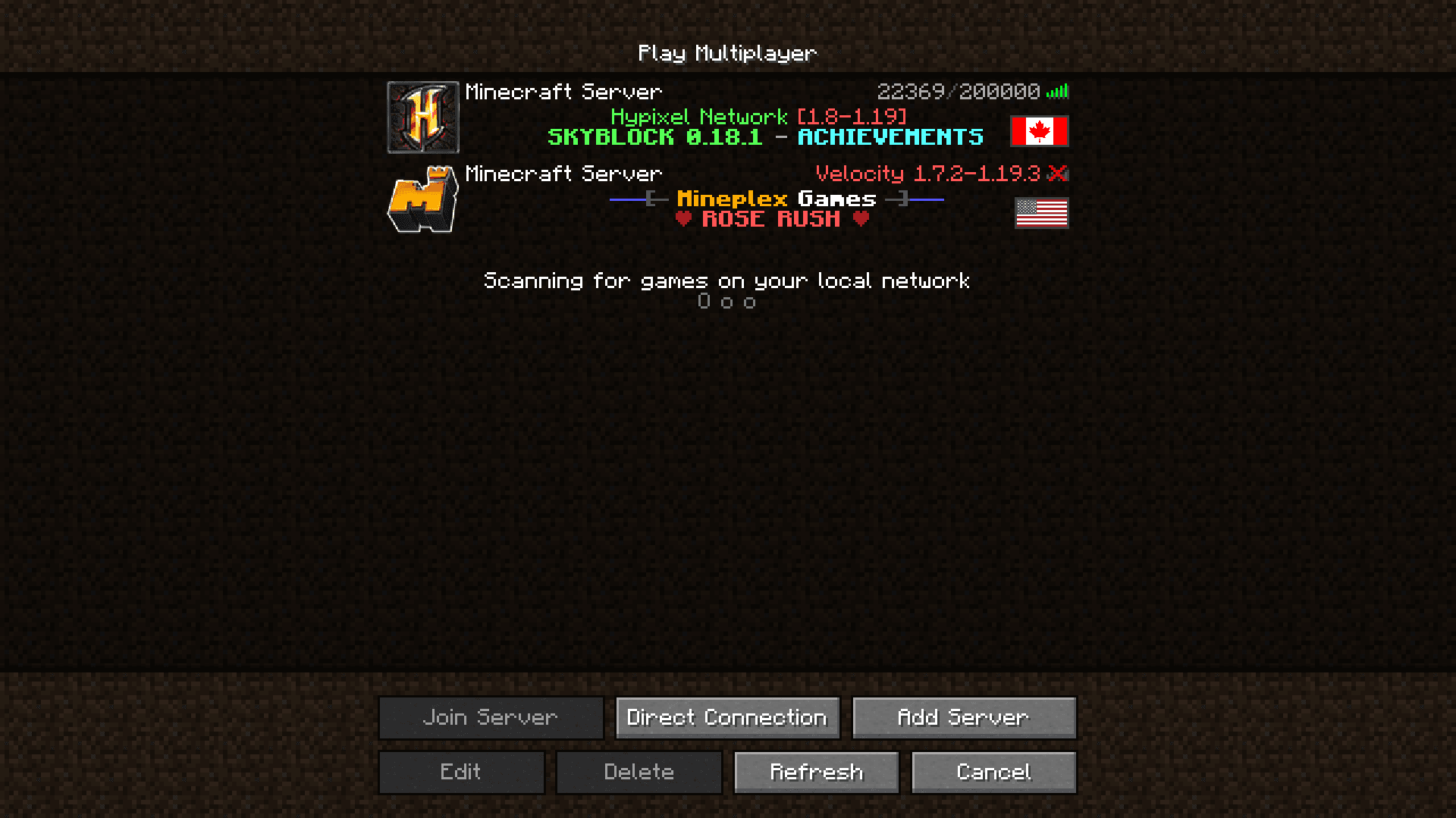 Server Country Flags screenshot
