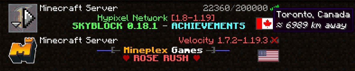 Server Country Flags screenshot