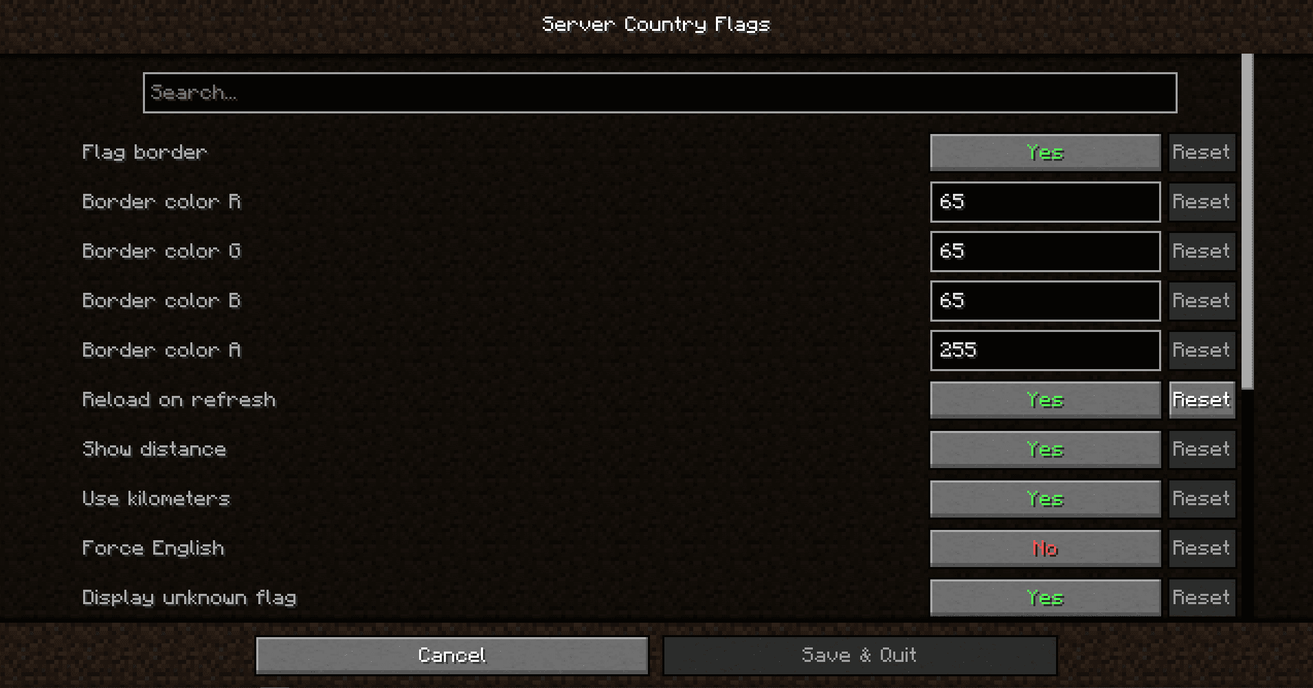 Server Country Flags screenshot