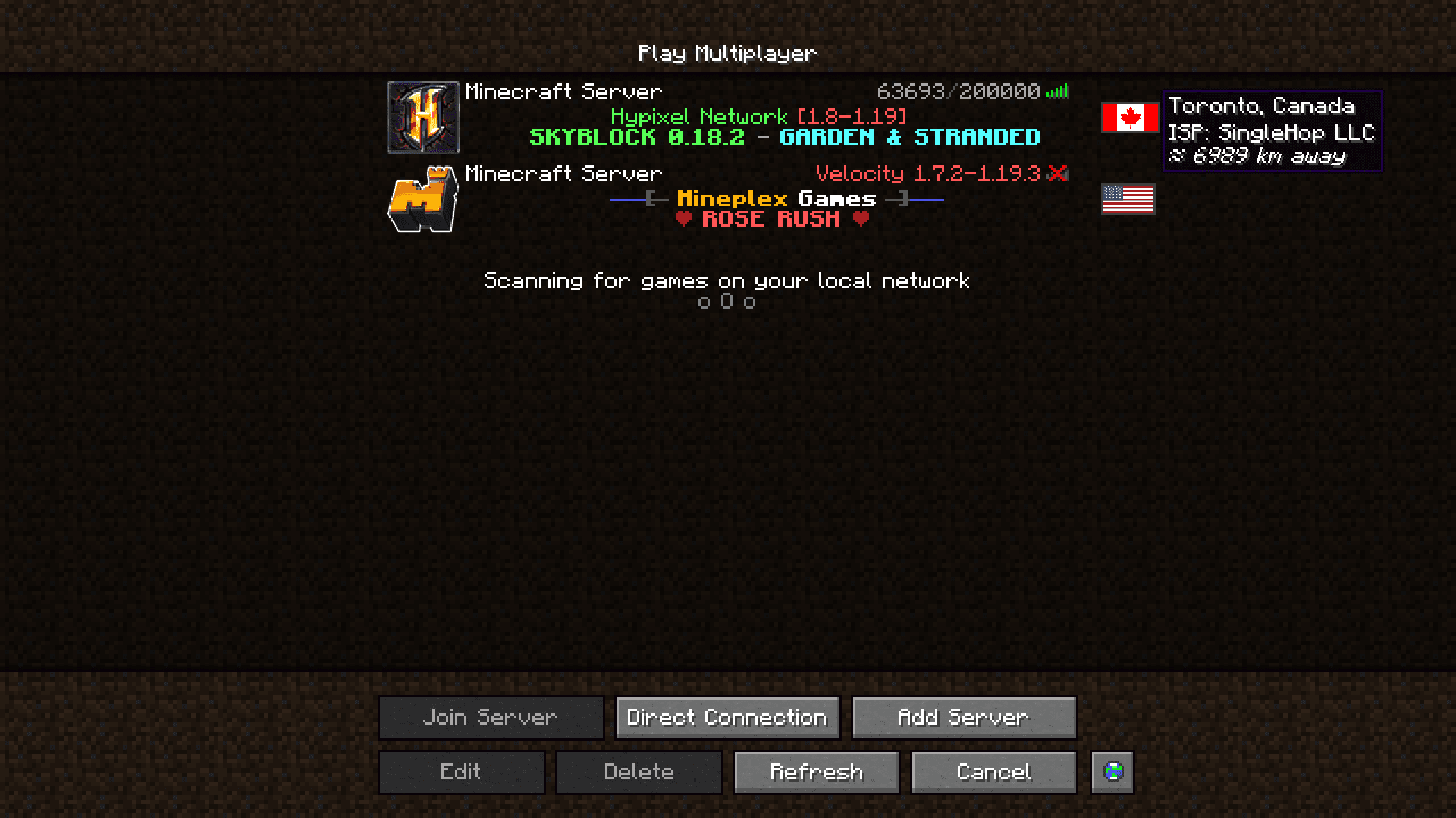 Server Country Flags screenshot