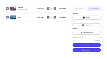 Tip4serv Donation Webstore screenshot