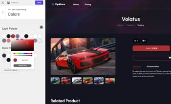 Tip4serv Donation Webstore screenshot