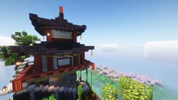 Chinese flying island tower screenshot
