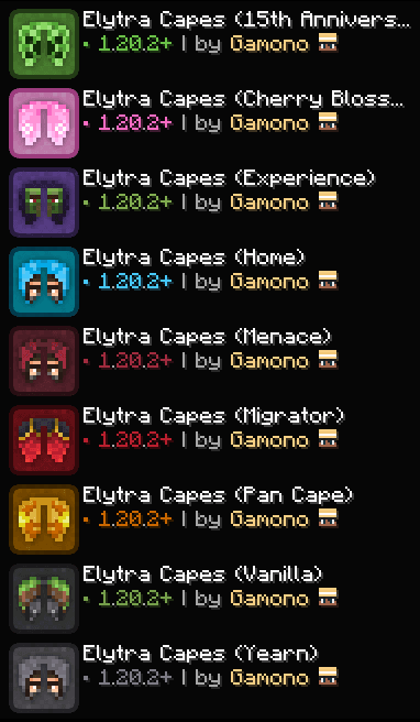 Elytra Capes screenshot