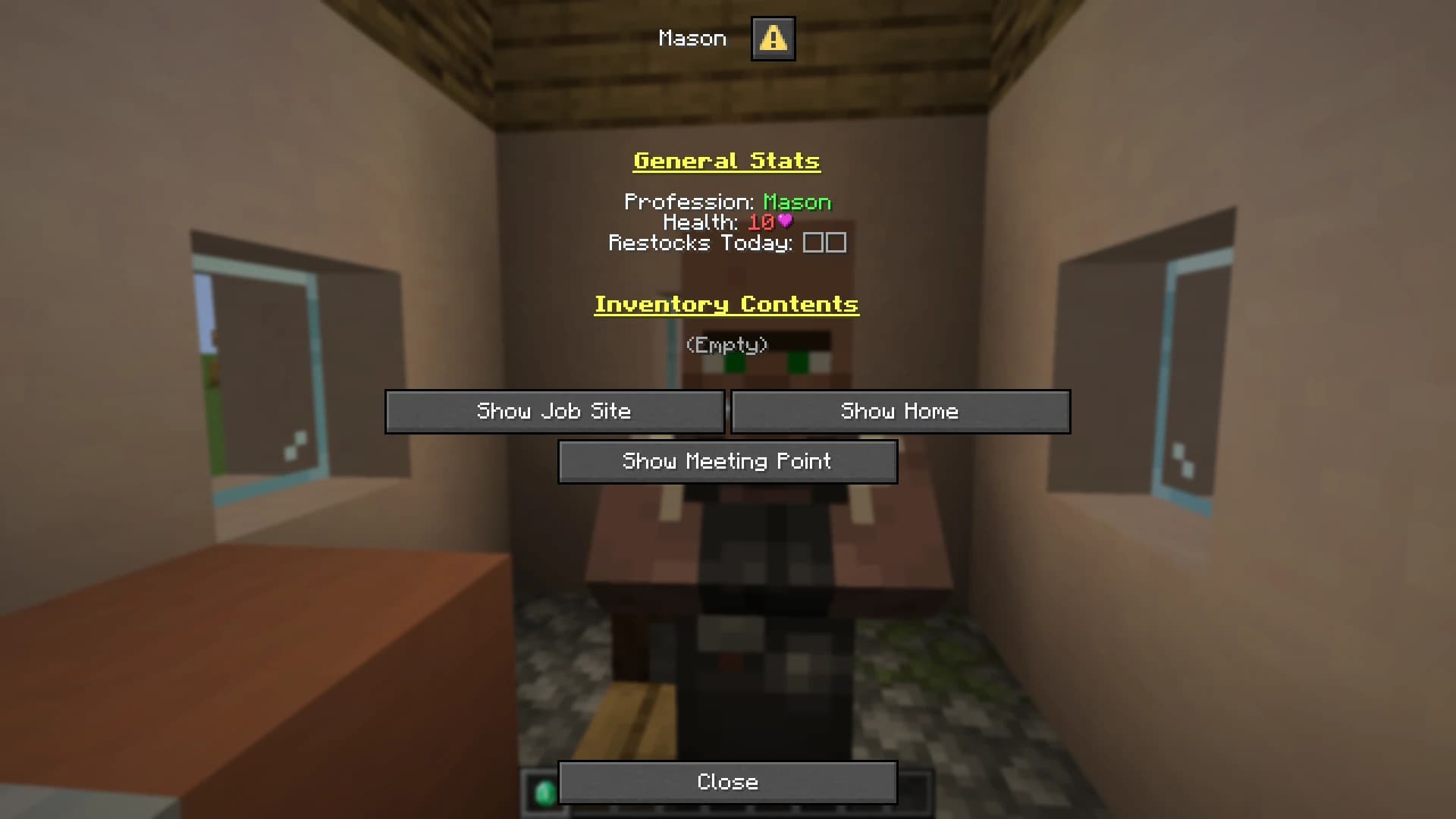 Villager Stats screenshot