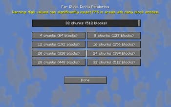 Far Block Entity Rendering screenshot