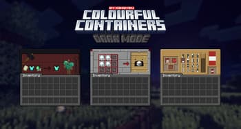 Colourful containers Dark Mode GUI screenshot