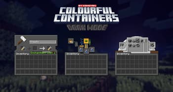Colourful containers Dark Mode GUI screenshot