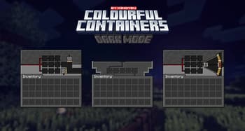 Colourful containers Dark Mode GUI screenshot