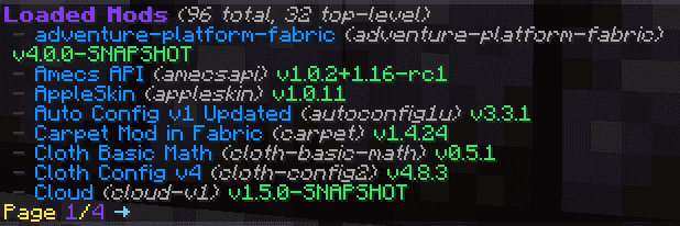Mods Command screenshot