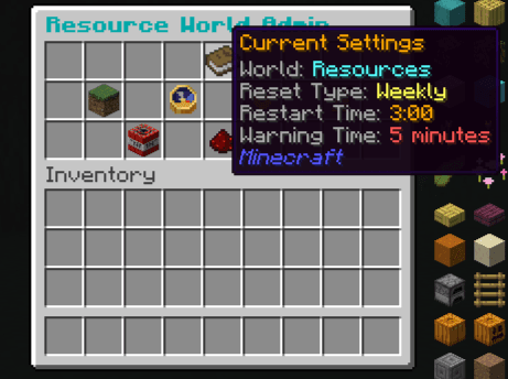 ResourceWorldResetter screenshot