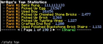 Player Statistics screenshot